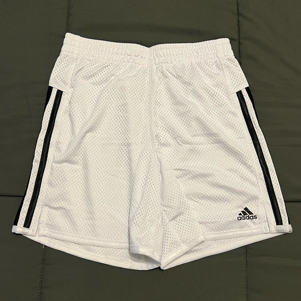 Adidas White Sports Shorts